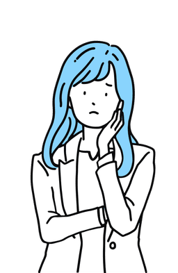 お悩みを抱える人のイラスト